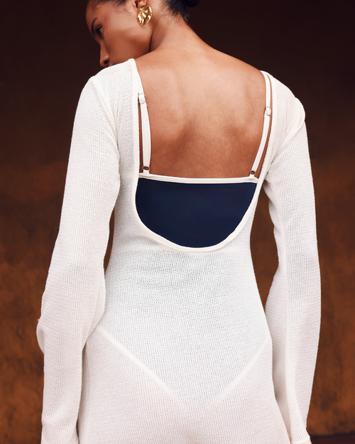 Ezé Dress — Open-Back Knit Maxi